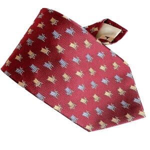 Tommy Bahama 100% silk twill beach lounge deck chair tie necktie 4" w